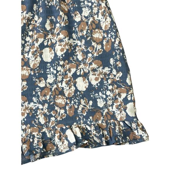 Anthropologie En Saison Loire One-Shoulder Romper Blue Floral Medium Playful - Picture 10 of 15